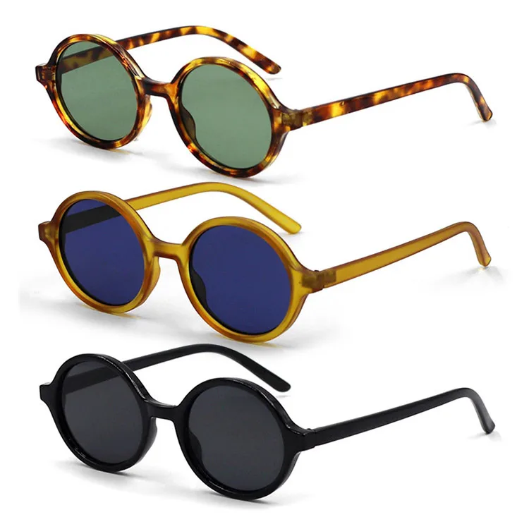 

VIFF HP20016 Small Round Frame Sun Glasses Retro Men Black Tortie Sunglasses For Men Vintage
