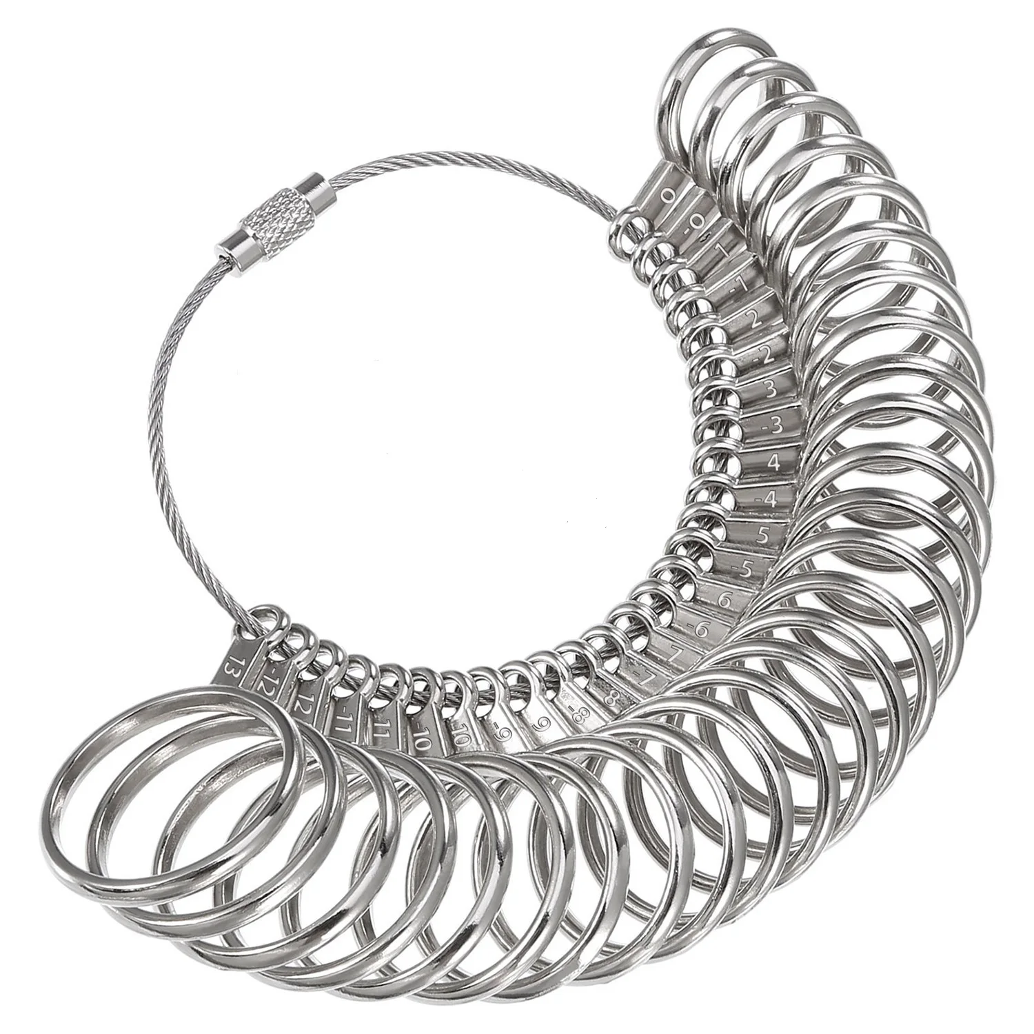 

Amazon hot sale metal ring sizers Wholesale Ring Set Tool Kit Jewelry Making Tools Ring Sizer, Sliver