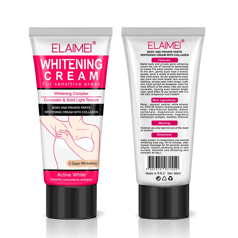 

ELAIMEI Hot Sale Natural Herbal Whitening Cream 50ml Skin Repairing Underarm Private Area Body Moisturizing Whitening Cream