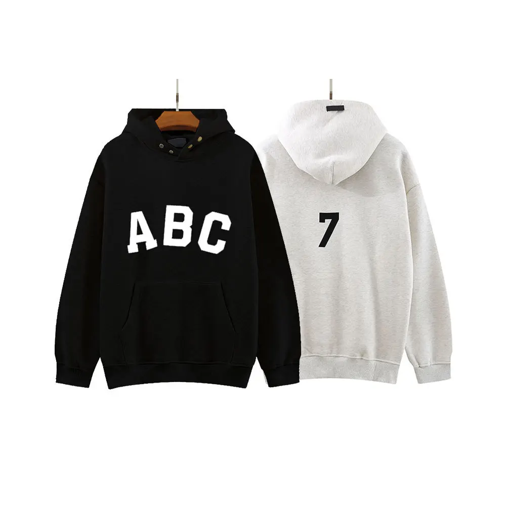 

Hoodie letter loose men's and women's fleece pullover hoodie