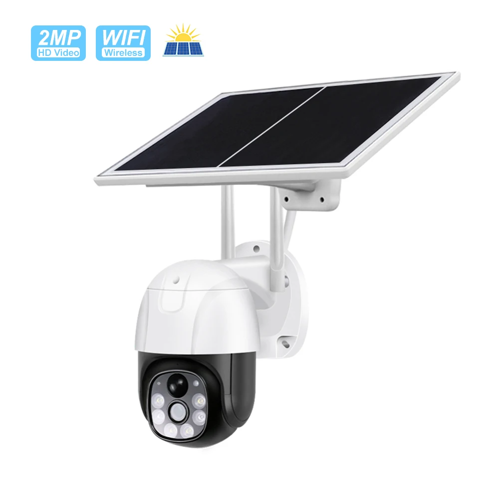 

HD 1080P PTZ Wireless WiFi IP Security 4G Solar Cctv Camera Full color night vision 1080P 2MP Wall Solar Camera Light