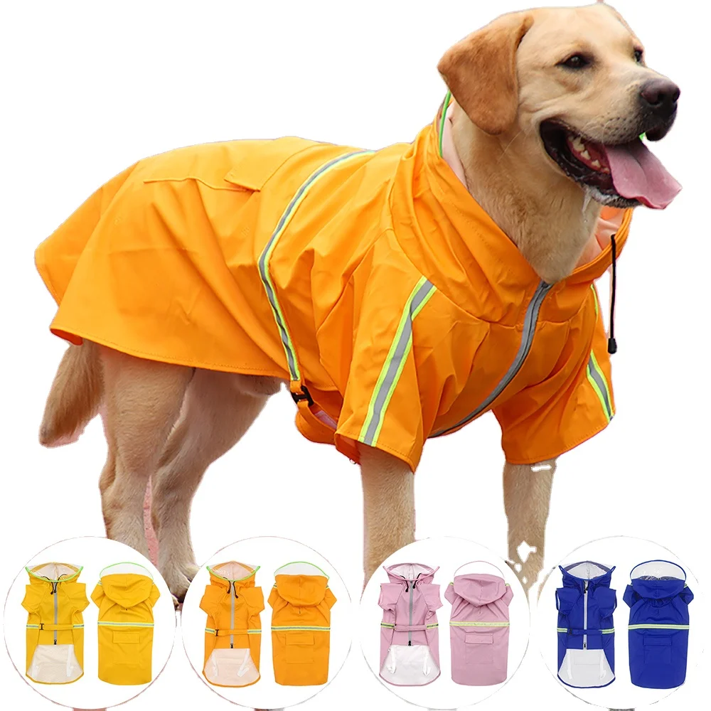 

Waterproof Reflective Transparent Dog Jacket Coat for Raincoat With Zipper