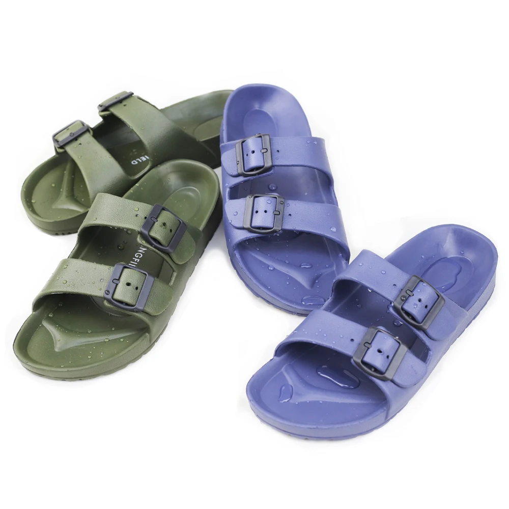 

Summer Beach Sandal Fashion Men's Women's Pu Sandals Slippers, Black