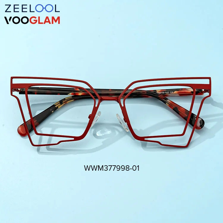 

Classic Brand Design Similar Model Actor Tony Stark Bridge Metal Rectangle Eyewear Optical Frames