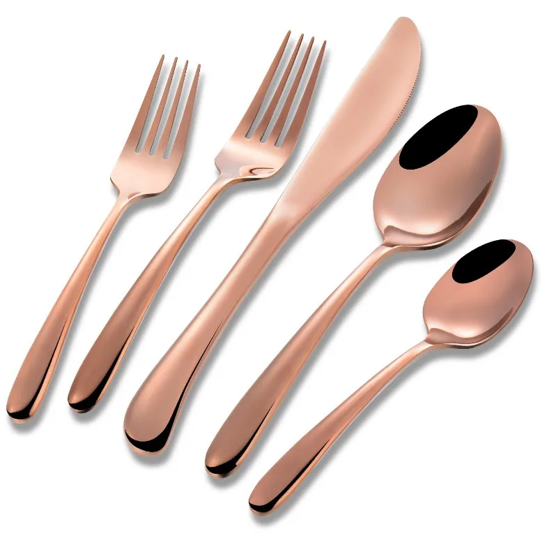 

2019 wholesale heavy duty high-grade 18/0 stainless steel cutlery set 20 piece flatware sets silverware set