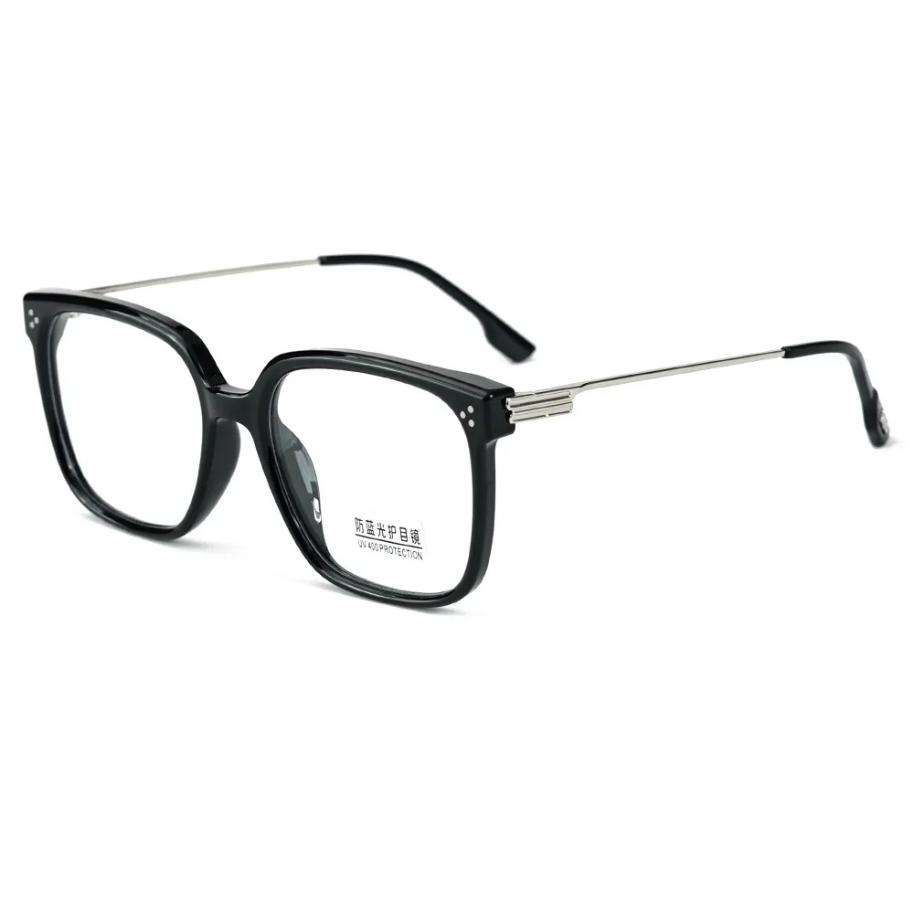 

Square Transparent Anti Blue Ray Men Eyewear Optical Frame Metal Eyeglass Tr90 Spectacle Frames Eyeglasses 2024