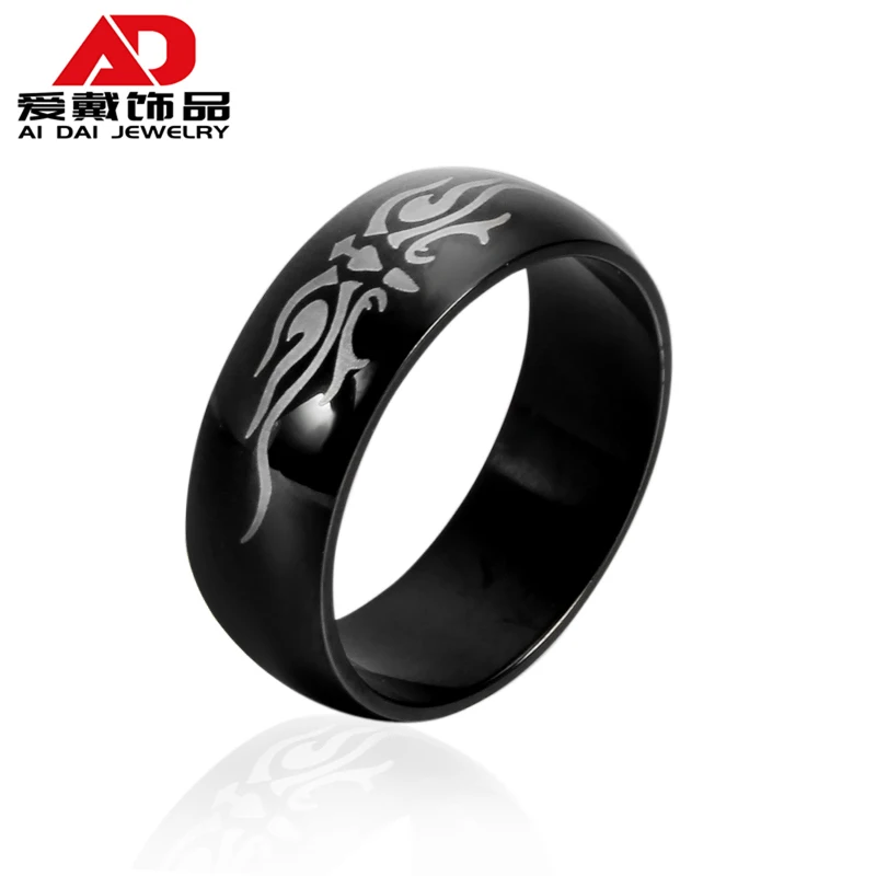 

Fashion personality hip hop men domineering trend titanium steel ring temperament fashion simple ring