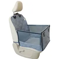 

Pet dog car front seat cover basket for Trunk and SUV quilted with mesh window and antislip seat anchor suit small dogs