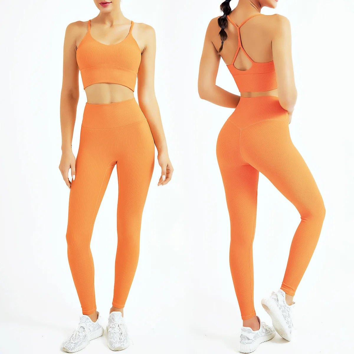 

Yoga Set Women Sportswear Workout Clothes Two Piece Set Women Female Outfit Women's Tracksuit Gym Clothing Seamless Leggings