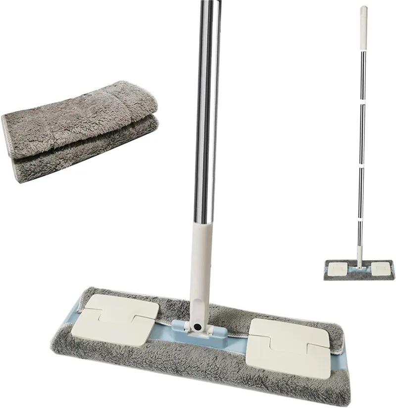 

Hardwood Floor Mop with Washable Wet/Dry Microfiber Pad Stainless Steel Handle and Extension,for Home,Office Wet or Dry Floor