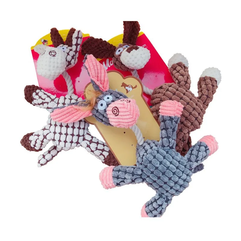 

Cute And Funny Pet Plush Vocal Toys Cartoon Little Donkey Cat And Dog Bite Resistant Toys Interesting Pet Interactive Products, Photo color