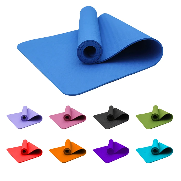 

Tpe Yoga Mat Thick Cheap Non Anti Slip Double Layer Eco Friendly Folding Wholesale Custom Indoor OPP Film 2pcs 183cm,183cm Fitop, Light purple, black, blue