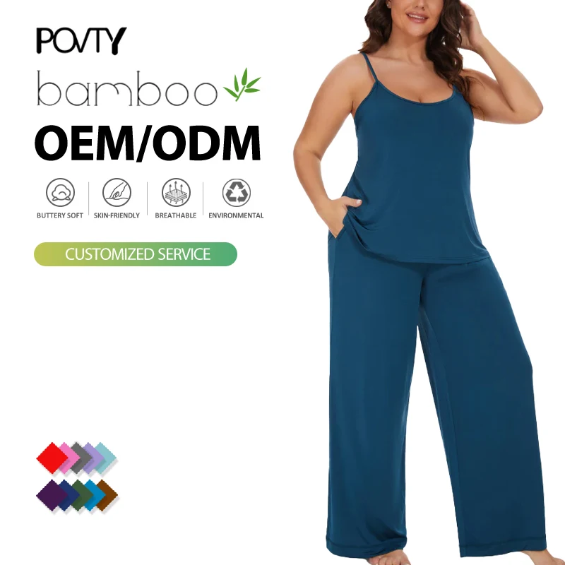 POVTY Bamboo Plus Wide Leg Pyjama Set