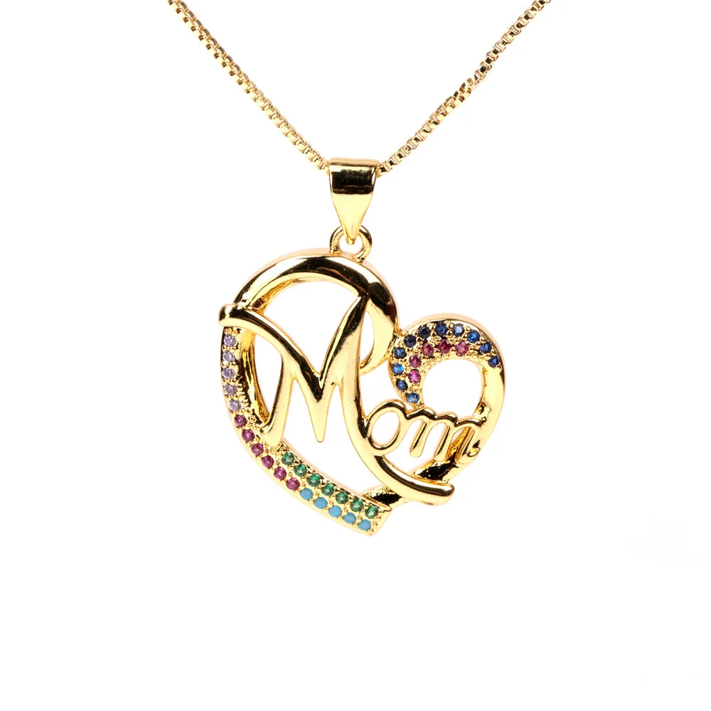 

Sailing Jewelry Moms Gifts Necklace Crystal Rhinestone Mama Letter Pendant Necklace Colorful Crystal Mom Letter Necklace