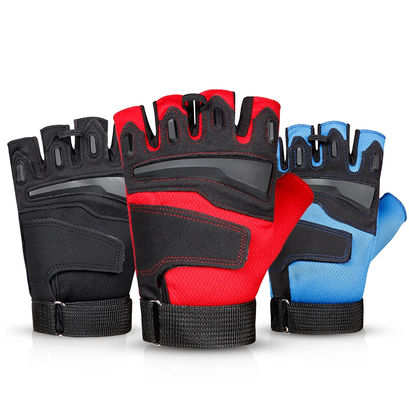 

Breathable Anti-Slip Shock Absorbing Riding Cycling Bike Half Finger Gloves Outdoor Sport Half Finger Glove, 3color