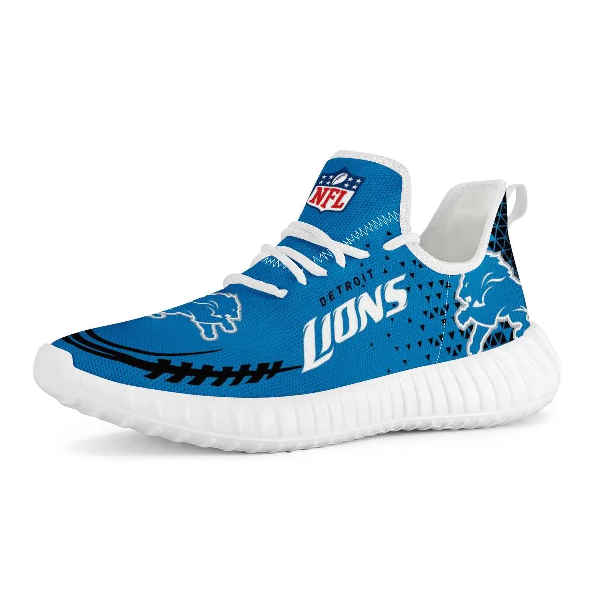 

Wholesale NFL Lions Custom Print Logo Design Sport shoes Fashion Sport Sneaker Unisex Breathable Football Team Casual Shoes