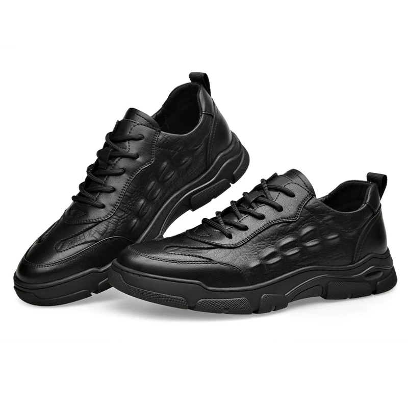 

Competitive Price Good Quality Manufacturing Fashionable Black Alligator Leather Shoes For Men