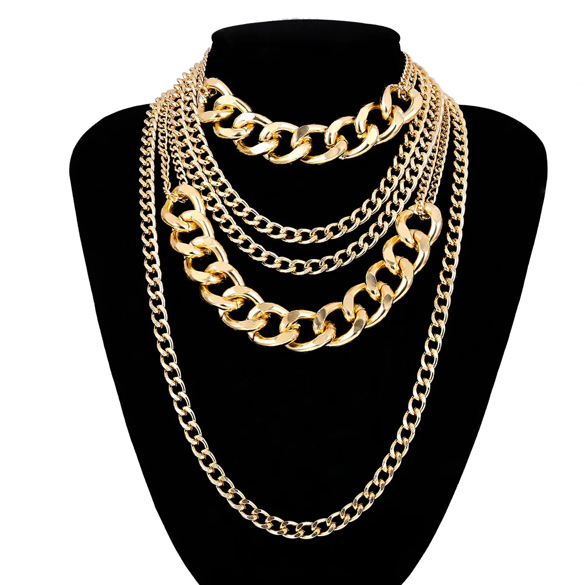 european punk hip hop 18 k gold multilayers cuba