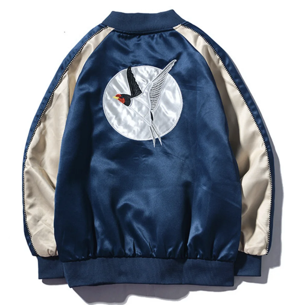 

Wholesale Custom College Letterman Baseball Varsity Jackets Satin Baseball Jacket Embroidered Men's Jackets & Coats, Customized colors