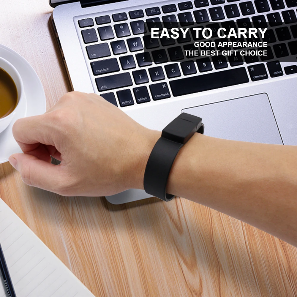 Customization logo printing OEM Wristband usb flash drive 128GB bracelet pendrive USB2.0 - ANKUX.COM