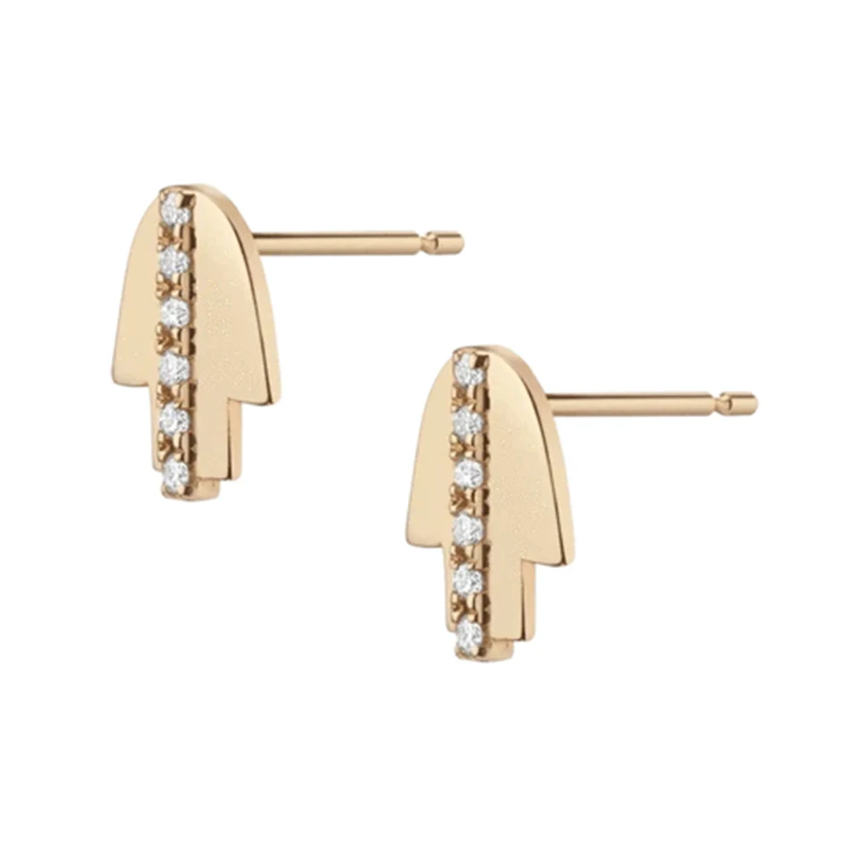 

wholesale fashion earrings 925 sterling silver classic earrings 18k gold plated hand stud earrings