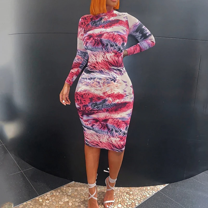 

CA0433A dropshipping clothing trendy womens 2019 bodycon dresses long sleeve, Picture shown
