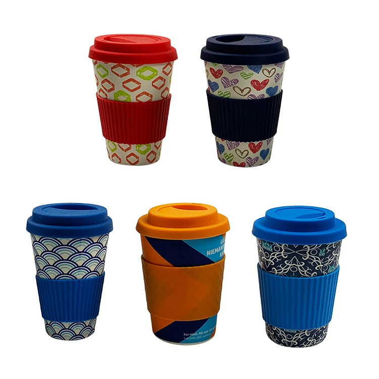 

Mikenda Customizable Bamboo Fibre Coffee Cup with Lids