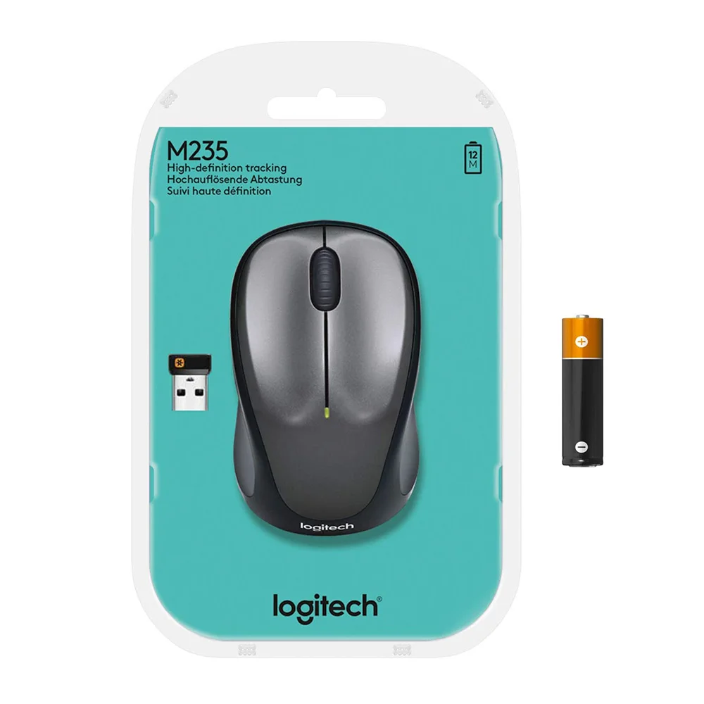 

Logitech M235 USB Wireless Unifying Receiver Gaming Mouse for LOL 1000DPI 2.4GHz 3 Buttons Optical Games Mice for Laptop PC