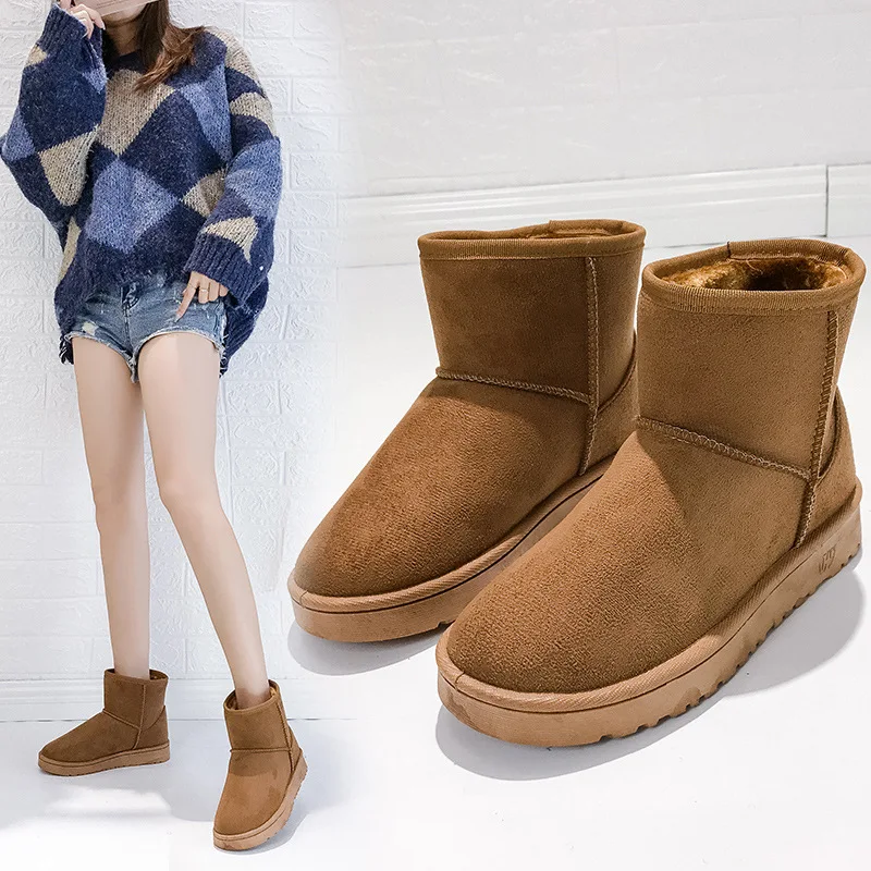 

Dropshipping fast delivery women's boots anti-slip rubber winter boot for women high quality thermal snow boots, 11 colors