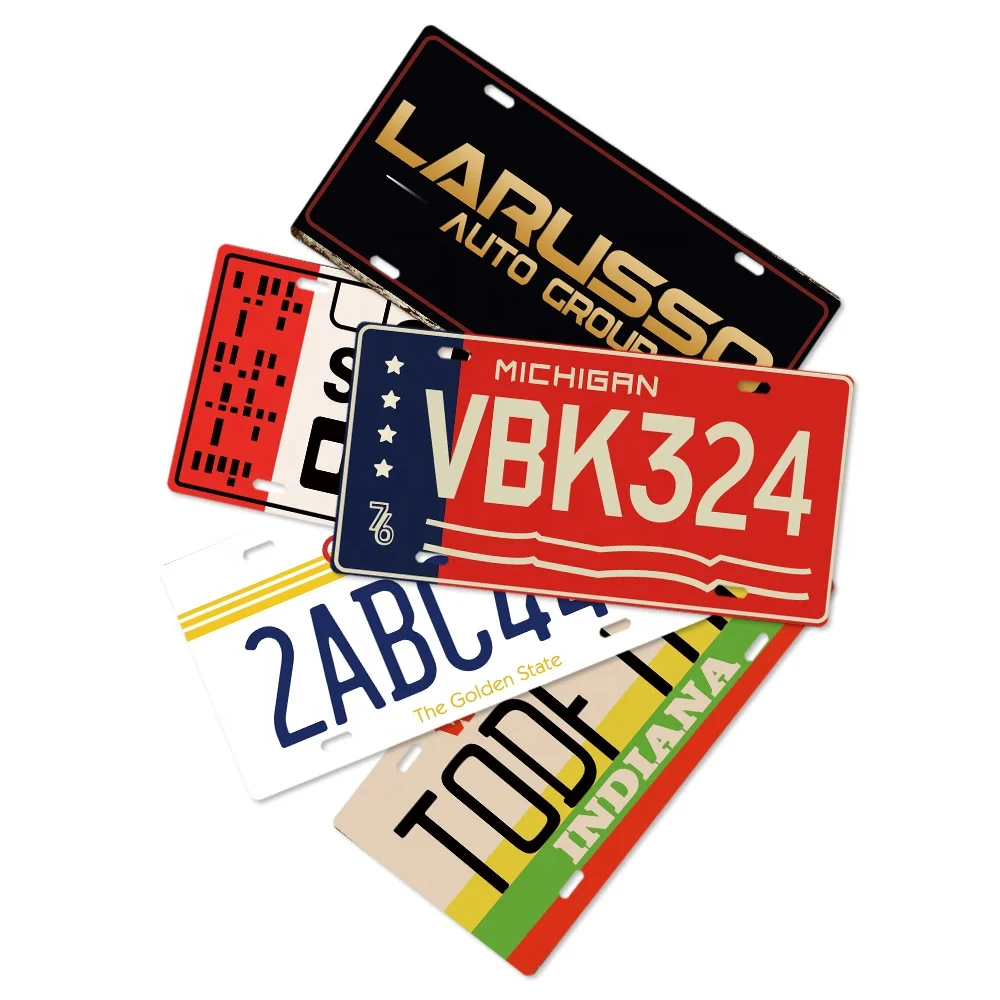 

Putuo Decor Hot Sale Car License Plate Movie New Style Tin Poster Metal Sign Home Bar Decor