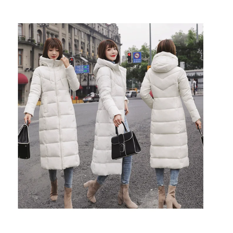 

Plus Size 6x lwomen's Winter Mid-length Over The Knee Clothes Hooded Thickened Cotton-padded Jacket Coat, Refer to photos or according to your requirements