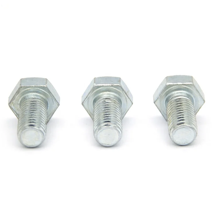 
High quality carbon steel hex head bolt DIN933/931 Grade 4.8/6.8 plain/zinc plated/HDG 