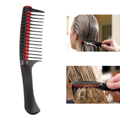 

Modeling red heart roll comb anti-tie fork knot hairdressing comb styling texture comb hair tools