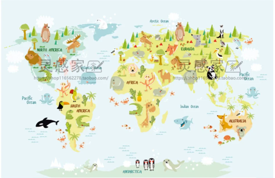
High-end waterproof customized world map banner poster for office 