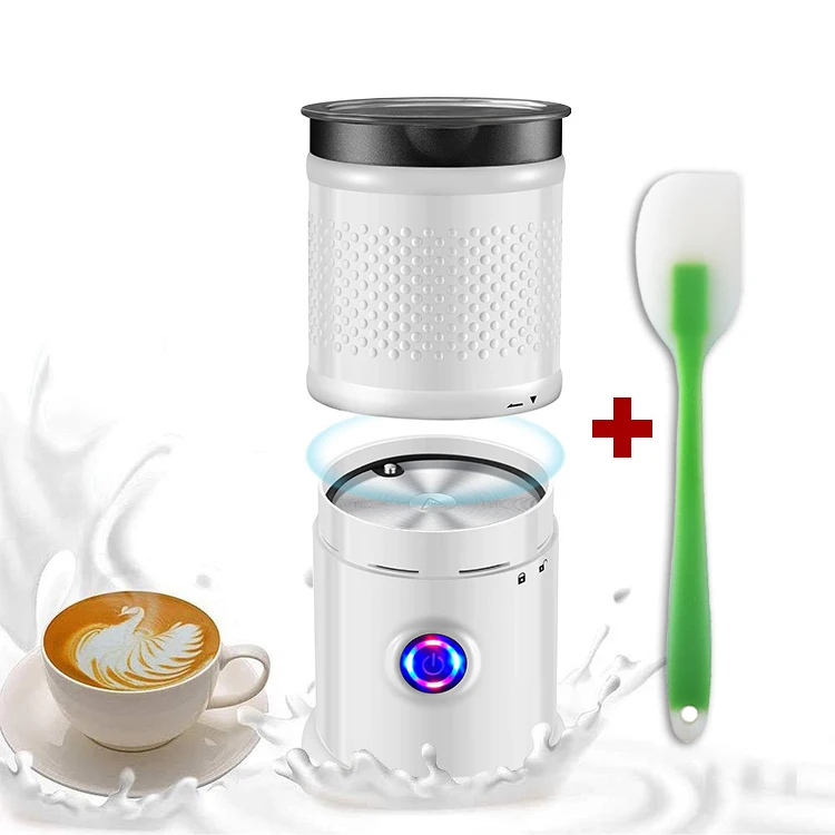 

Electric Milk Foamer Heater White For Coffee Cappuccino Hot Chocolate Stainless Steel Automatic Milk Frother, Black, white