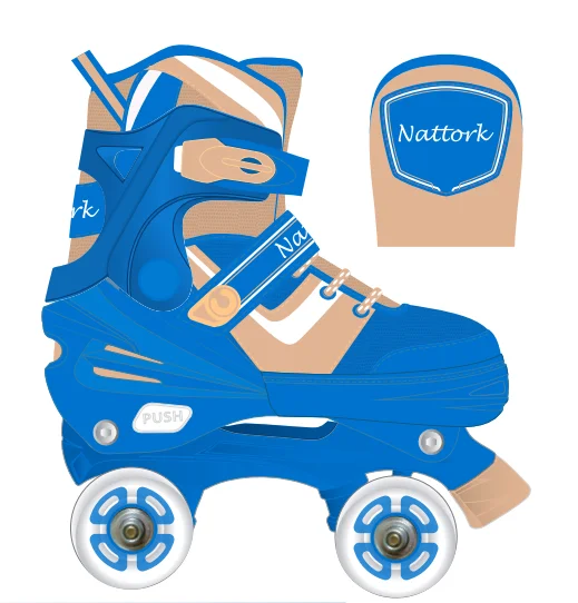 

US In Stock Blue color customization flashing roller skate shoes