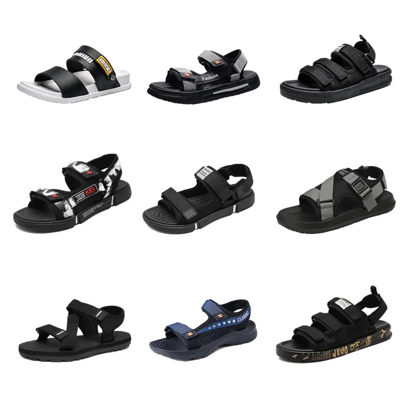 

New Men Sandals Leather Summer Beach Men's Sandal Shoes Soft Bottom Male non-slip Outdoor Sneakers