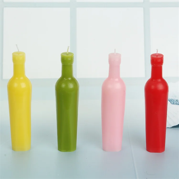 

Y2333 DIY 3D Wine bottle shaped silicone candle molds, Random