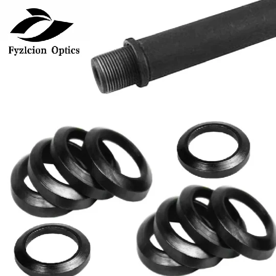 

5pcs airsoft AR 15 M4 tactical gun accessories Steel Muzzle Brake Crush Washer .223 1/2x28 .308 5/8x24 for hunting shooting, Black