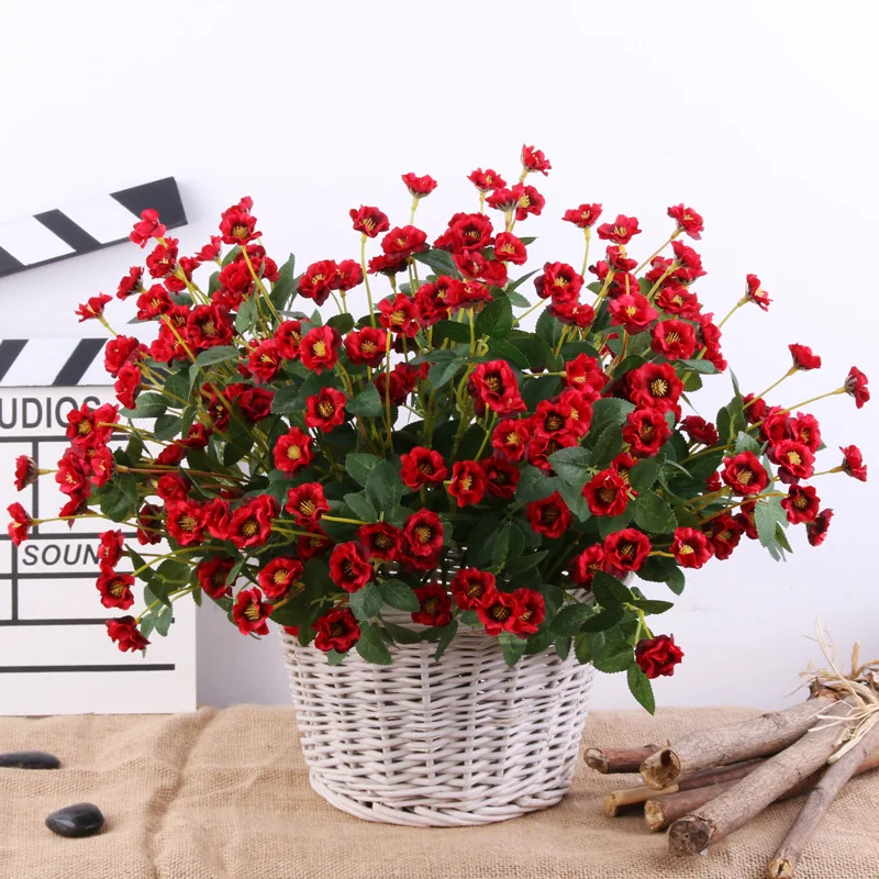 

O-X612 Cheap Wholesale Price Artificial Plants Rose Flower Bundle High Simulation Mini Rose Silk Flowers Artificial for wedding