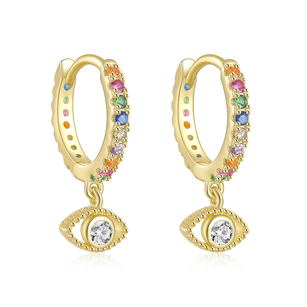 

Ins New Fashion Statement Eyes Ear Drop Silver 925 Sterling Silver Pendant Earrings