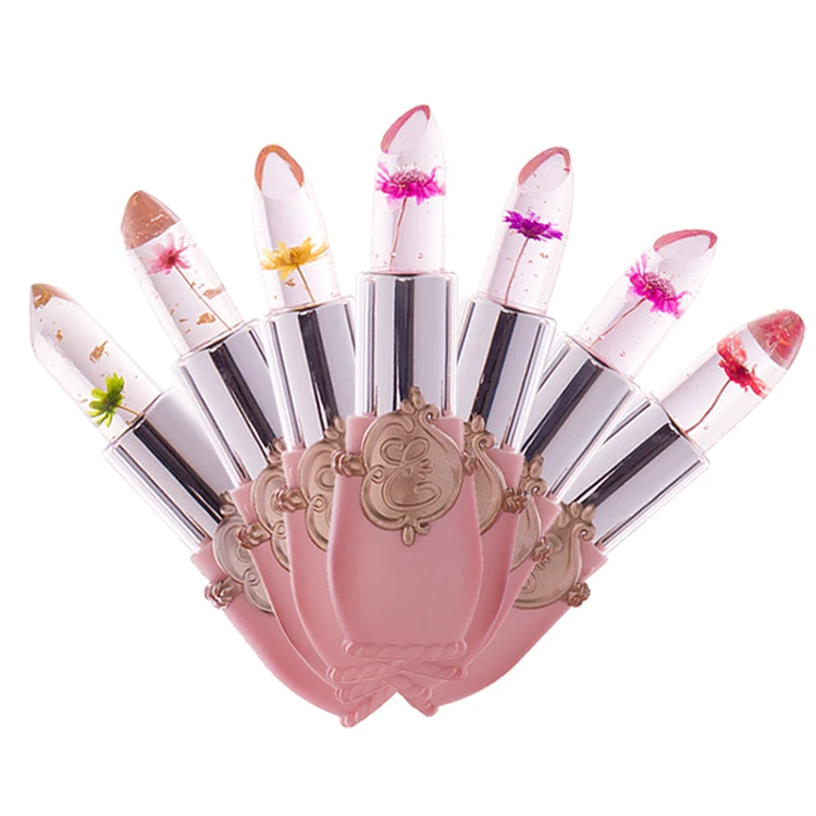 

Temperature color change cosmetics jelly flower lipstick transparent flower lipstick