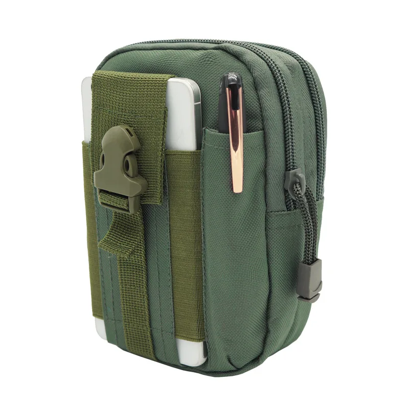 

Outdoor sports tactical pockets waterproof phone wear belt running bags outdoor leisure waist bag, Black, khaki, army green, camouflage