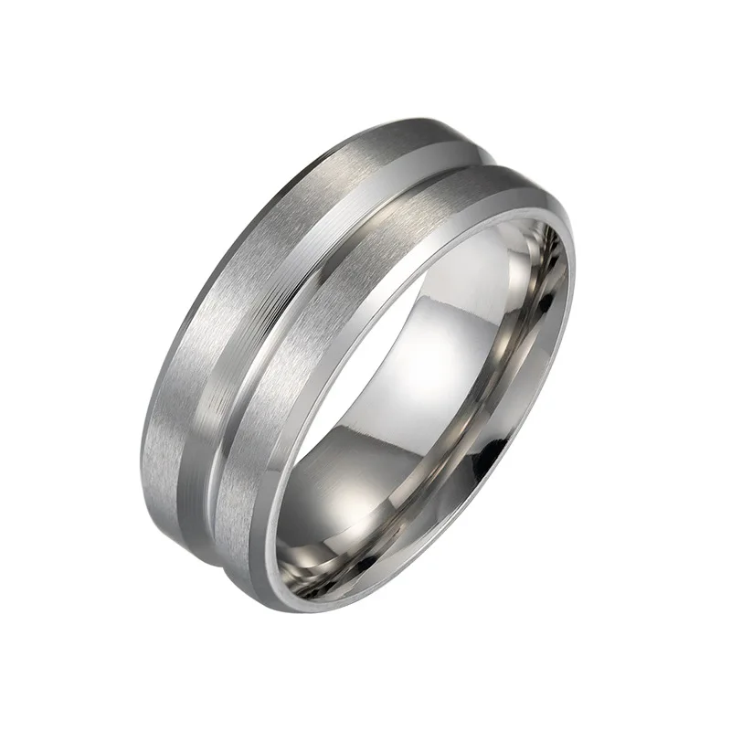 

Grind Arenaceous Fashion Stainless Steel Jewelry Silver Men ring