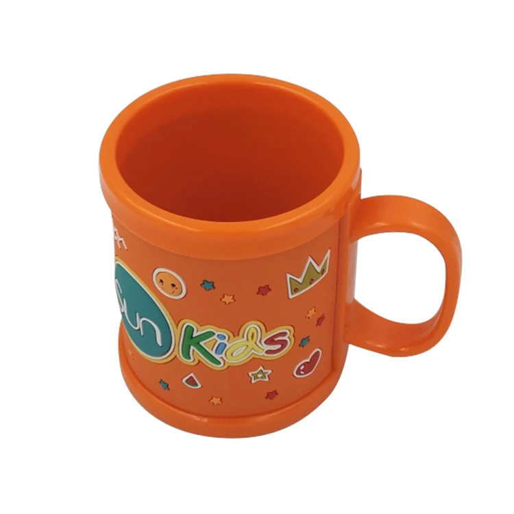 

Hot sale high quality child cartoon 3D soft pvc plastic cup mug, Patone colors