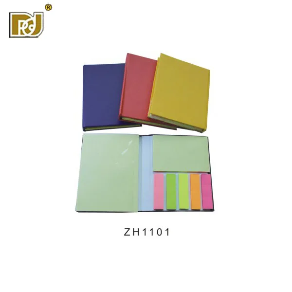 

Hot Sale Promotional Custom Logo Sticky Notebook Notepad with Pen, Cmyk