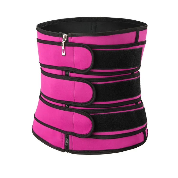 

Slim Belt for Woman Corset Trimmer Cincher Body Shaper Belt Slimming Waist Trainer Bodi Shaper Shapewear 3 Strap Long Torso, Black red