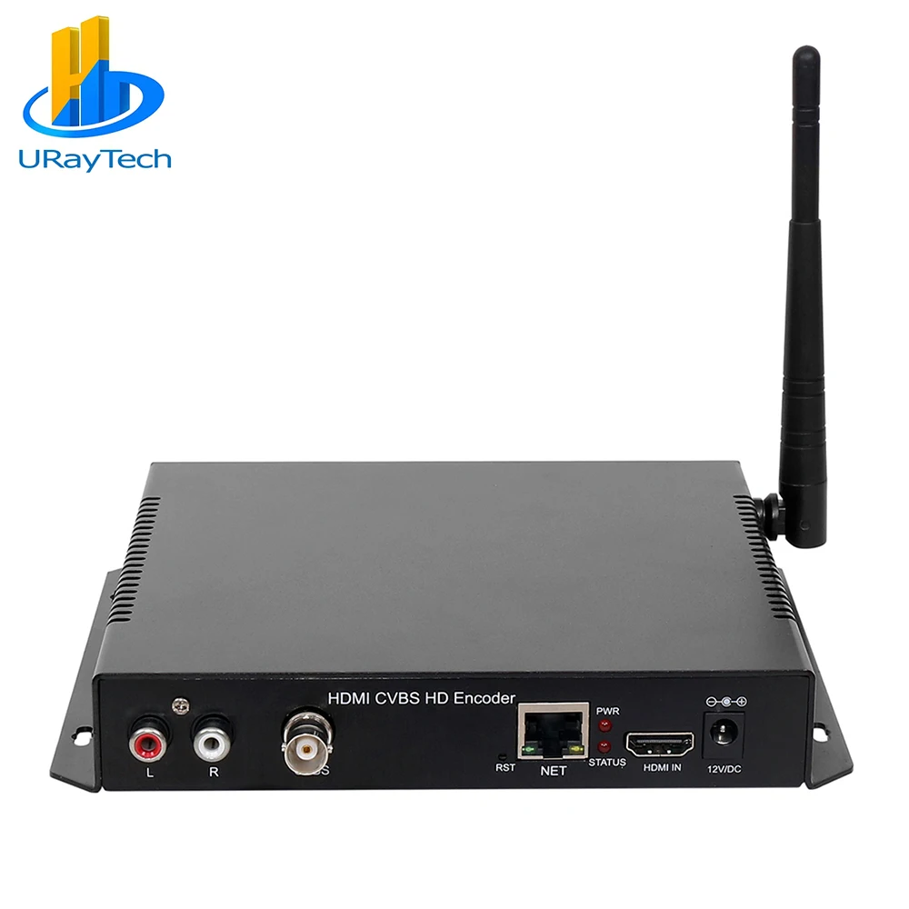 

URay Tech H.264 Hardware Encoder RTSP UDP HDMI CVBS AV RCA BNC WIFI SD Video Audio Encoder For IPTV Live Streaming