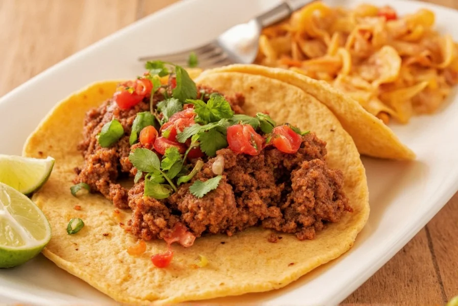 Close-up of quesabirria tacos with broth