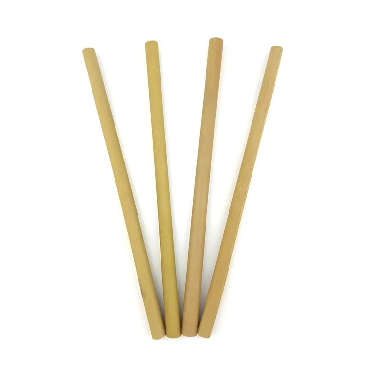 

Wholesale 100 Customized Logo Biodegradable Eco Friendly Straw Bar Accessories Organic Drinking Bamboo Straw Natural, Customized color